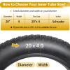 2 Pack 20 x 4.0 Fat Tire Tube Schrader Valve, Puncture Proof Bike Tubes for 20 x 4 Bicycle Tire, Butyl Rubber Inner Tube for EBike/Electric Bike/Mountain Bike view 3