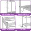 Yoga Mat Storage Rack, Home Gym Storage Rack Yoga Mat Holder, VOPEAK Workout Storage for Yoga Mat, Foam Roller, Gym Organizer Gym Equipment Storage for Home Exercise and Fitness Gear (Metal) view 3