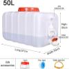 SHENJIA Large Plastic Water Storage Tanks Emergency Water Storage 50L/80L/110L/200L Camping & Hiking Water Container, Multifunctional Tank view 4
