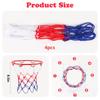 MIDELONG 4 Pcs Mini Basketball Nets, Small Basketball Hoop Net 8 Loops Basketball Nets Replacement for 8"-10.25" Basketball Rims Little Basket Ball Net for Room Indoor Outdoor view 2