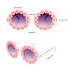 Topbuti Girls Round Daisy Flower Sunglasses Flower Shaped Cute Glasses UV 400 Protection Outdoor Beach Eyewear Girl Boy Gifts (3, White Pink Blue) view 3