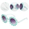 Topbuti Girls Round Daisy Flower Sunglasses Flower Shaped Cute Glasses UV 400 Protection Outdoor Beach Eyewear Girl Boy Gifts (3, White Pink Blue) view 4