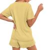 HELLHERO Sunflower Giraffe Pajamas for Women Set Shorts Two Piece Loungewear Summer Lounge Sets Sleepwear Jammies Holiday Home Clothes Yoga Workout Party L view 2