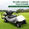 NOKINS Golf Cart ET Diamond Seat Cover for EZGO Freedom TXT/T48 2014+ Golf Carts, No Stapler Required, Golf Cart Vinyl Replacement Seat Cover Black Stitching view 3