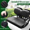 NOKINS Golf Cart ET Diamond Seat Cover for EZGO Freedom TXT/T48 2014+ Golf Carts, No Stapler Required, Golf Cart Vinyl Replacement Seat Cover Black Stitching view 4