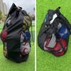 LinaLife 15+ balls Extra Large Sports Ball Bag Mesh Socce Ball Bag Heavy Duty Drawstring Bags Team Work for Holding Basketball, Volleyball, Baseball, Swimming Gear Sports equipment with Shoulder Strap view 3