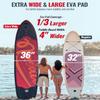 Inflatable Stand Up Paddle Board 12' with Kayak Seat & Dual Paddles  Premium SUP Board for Adults & Families Includes Kayak Conversion Kit, Pump, Leash & Accessories  Stable Wide Deck for Beginners view 2