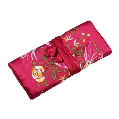 NUEAYMS Premium Jewelry Pouch Silk Roll Wrap Gift Bags Traditional Silk Travel Pouch Chinese Embroidery Jewelry Bag Organizer Jewelry Bags Drawstring 5x7