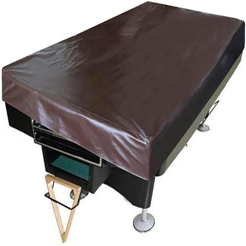 MOUNW Snooker Pool Table Cover, 8FT Billiard Table Cover Full Protection Water Resistant Patio Furniture Covers Heavy Duty Patio Table Cover UV Resistant Covers with Drawstring