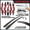Black Hunter 60'' Left Hand Archery Recurve Bow and Arrows Set with Paper Target for Adults Outdoor Hunting Red Recurve Bow Kit (35lbs) view 3