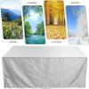 MOUNW Pool Table Cover Hard Top,7 8 9 Ft 420D Oxford Cloth Billiard Table Covers Heavy Duty Waterproof Fitted Pool Table Cover Fabric Durable Uv Protection Dust Storage Cover,Silver-9ft:113x61x32in view 4
