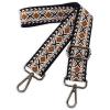 ROYGBCP Purse Straps Replacement Crossbody Shoulder Bag Strap Style Multicolor Canvas Crossbody Strap for Handbags, Blackf-gun Metal Buckle view 1