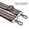 ROYGBCP Purse Straps Replacement Crossbody Shoulder Bag Strap Style Multicolor Canvas Crossbody Strap for Handbags, Blackf-gun Metal Buckle view 2