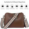 ROYGBCP Purse Straps Replacement Crossbody Shoulder Bag Strap Style Multicolor Canvas Crossbody Strap for Handbags, Blackf-gun Metal Buckle view 3