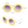 Topbuti Girls Round Daisy Flower Sunglasses Flower Shaped Cute Glasses UV 400 Protection Outdoor Beach Eyewear Girl Boy Gifts (3, White Yellow Green) view 2