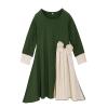AIMAOMI Newborn Baby Girl Muslim Abaya Sets Outfits Long Sleeve Arabic Dubai Dress with Hijab Turban (Green, 3-4 Years) view 4