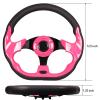 Spaorcco Pink Golf Cart Steering Wheel Universal Fit Yamaha EZGO RXV & TXT, Club Car DS, Club Car Precedent Tempo with Ergonomic Design view 3