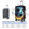 LZQPOEAS Travel Luggage Cover Suitcase Cover Suitcase Protector Cool soccer ball Luggage Washable Baggage Cover Elastic Anti-Scratch Suitcase Case Protector for Adult Personalized Suitcase view 2