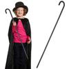 Baluue 39.37 Inch Black Magician Crutch Lightweight Plastic Decorative Cane Halloween Party Performance Prop Cosplay Accessory view 1