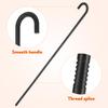 Baluue 39.37 Inch Black Magician Crutch Lightweight Plastic Decorative Cane Halloween Party Performance Prop Cosplay Accessory view 3