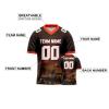City Custom Football Jersey Personalized Printed/Stitched Brown Orange Shirt City Night Team Name Number Gift for Men Women Youth Football Fans S-5XL view 3