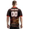 City Custom Football Jersey Personalized Printed/Stitched Brown Orange Shirt City Night Team Name Number Gift for Men Women Youth Football Fans S-5XL view 4