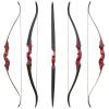 HANDBAIGE Black Hunter 60'' Left Hand Archery Recurve Bow and Arrows Set with Paper Target for Adults Outdoor Hunting Red Recurve Bow Kit (50lbs) view 2