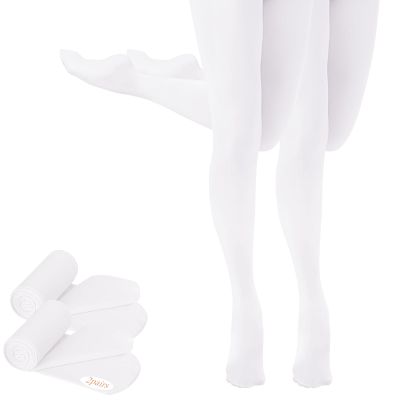 Buauty 2 Pairs Ballet Tights for Girls, Dance leotard for girls tights,Perfect for Girls' Dance Classes (Toddler/kid), 8-10 Years, 2pcs White