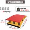 6 Springs Gymnastics Springboard, 47inch Anti-Slip Vault Spring Board Equipment, Wooden Portable Curved Spring Board, High Jump Sports Elastic Board for Adults, Teens, Child view 3