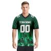 City Custom Football Jersey Personalized Printed/Stitched Green Black Shirt City Night Team Name Number Gift for Men Women Youth Football Fans S-5XL view 2