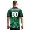 City Custom Football Jersey Personalized Printed/Stitched Green Black Shirt City Night Team Name Number Gift for Men Women Youth Football Fans S-5XL view 4