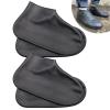 LSDWL Waterproof Shoe Covers 2 Pairs, Non-Slip Reusable for Rain - Black, L view 1