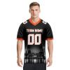 City Custom Football Jersey Personalized Printed/Stitched Black Orange Shirt City Night Team Name Number Gift for Men Women Youth Football Fans S-5XL view 2