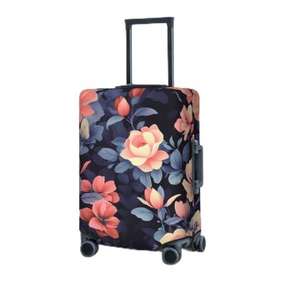 Travel Luggage Cover Suitcase Cover Suitcase Protector Vintage Floral Luggage Covers Washable Baggage Cover Elastic Anti-Scratch Suitcase Case Protector for Adult Personalized Suitcase Covers