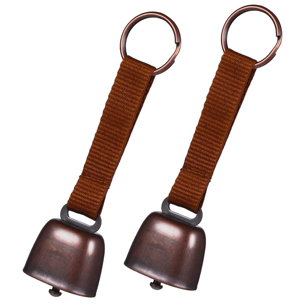 Balacoo 2pcs Hiking Bear Bell Horse Sheep Bell Bells Cattle Goat Outdoor Bear Bell Bear Bell Outdoor Hiking Bell Cowbell Cattle Farm Bell Bear Hanging Bell Brass Bell Pet Iron, Medium