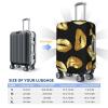 LZQPOEAS Travel Luggage Cover Suitcase Cover Suitcase Protector Gold Lips Luggage Washable Baggage Cover Elastic Anti-Scratch Suitcase Case Protector for Adult Personalized Suitcase view 2