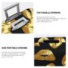 LZQPOEAS Travel Luggage Cover Suitcase Cover Suitcase Protector Gold Lips Luggage Washable Baggage Cover Elastic Anti-Scratch Suitcase Case Protector for Adult Personalized Suitcase view 4