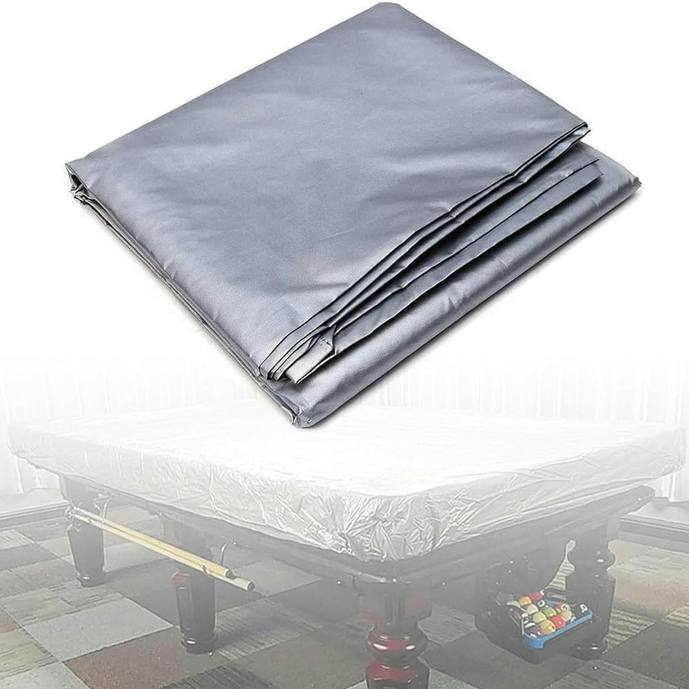 MOUNW Thickened Pool Table Cover, Billiard Pool Table Cover Hard Top, PVC Waterproof Dustproof Moisture and Sun Protection Snooker Table Cover, for 7/8/9/10/12ft Pool Table 12ft