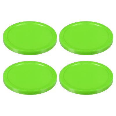 PATIKIL Air Hockey Pucks 3.2 Inch, 4Pcs Air Hockey Heavy Replacement Pucks for Game Tables Equipment Accessories, Light Green