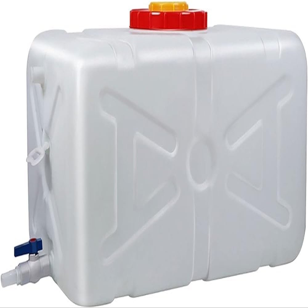 SHENJIA Portable Water Container with Tap for Caravan, Motorhome, Camping - Emergency Rainwater Collection Storage Bin - Leak-Proof Valve and Handle - Heavy Duty Water Carrier Bucket(Size:200L)