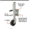QICBYING Boat Trailer Jack - Heavy Duty Marine Swivel Trailer Jack, Swivel Trailer Support Wheel, Trailer Jack with 15cm Wheel, Capacity 540kg, Retractable 25cm, for Boat, Motorhome, Yacht, Caravan view 3