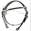 WeavingCraft Leather Headstall Bridle|Futurity Knot Browband|Hand Braided| Rawhide|White (Rawhide, Black) view 4