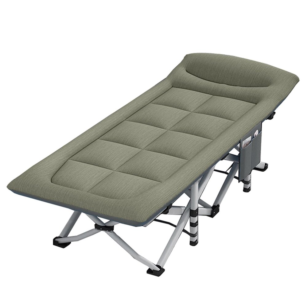 YySXIQ Folding Camping Cot for Adults, Wide Sturdy Portable Sleeping Cot, Folding Camping Cot with Mattress, Outdoor Portable Lounge Chair Sleeping Cots Bed,A
