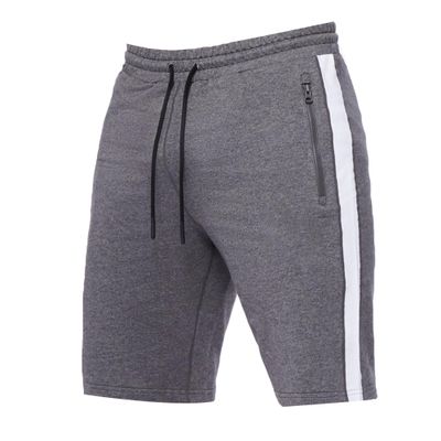 SWJGLITTR Mens Zipper Pocket Elastic Waist Short Drawstring Casual Track Athletic Shorts Running Cotton Workout Short Pants (Grey,Medium)