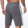SWJGLITTR Mens Zipper Pocket Elastic Waist Short Drawstring Casual Track Athletic Shorts Running Cotton Workout Short Pants (Grey,Medium) view 2