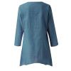Buy Again Ladies Summer Tops and Blouses 2024 Loose Long Sleeve Tops for Women Half Sleeve Shirt Women Plus Size Womens Plus Long Sleeve Tops Women's 3/4 Sleeve T-Shirt Womens Fashion Blue view 3
