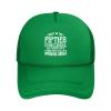 Builts in The Fifties Original and Unrestored Some Parts Trucker Hat Summer Mesh Cap with Adjustable Snapback Unisex Green view 1