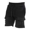 Mens Cotton Sweat Shorts Fleece Cargo Athletic Short Pants Elastic Waist Workout Work Men Short (Black,XX-Large) view 1