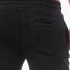 Mens Cotton Sweat Shorts Fleece Cargo Athletic Short Pants Elastic Waist Workout Work Men Short (Black,XX-Large) view 3