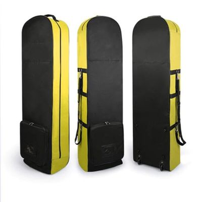 MNSSRN Golf Lightweight Travel Bag, Single-Layer Foldable Aviation Bag with Pulleys, 1.4Kg,Yellow